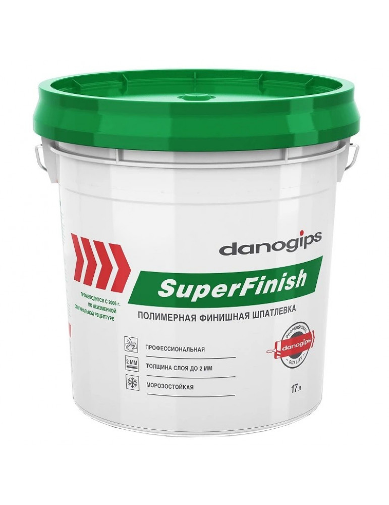 Готовая Финишная шпаклёвка Danogips SuperFinish (Шитрок) 28кг